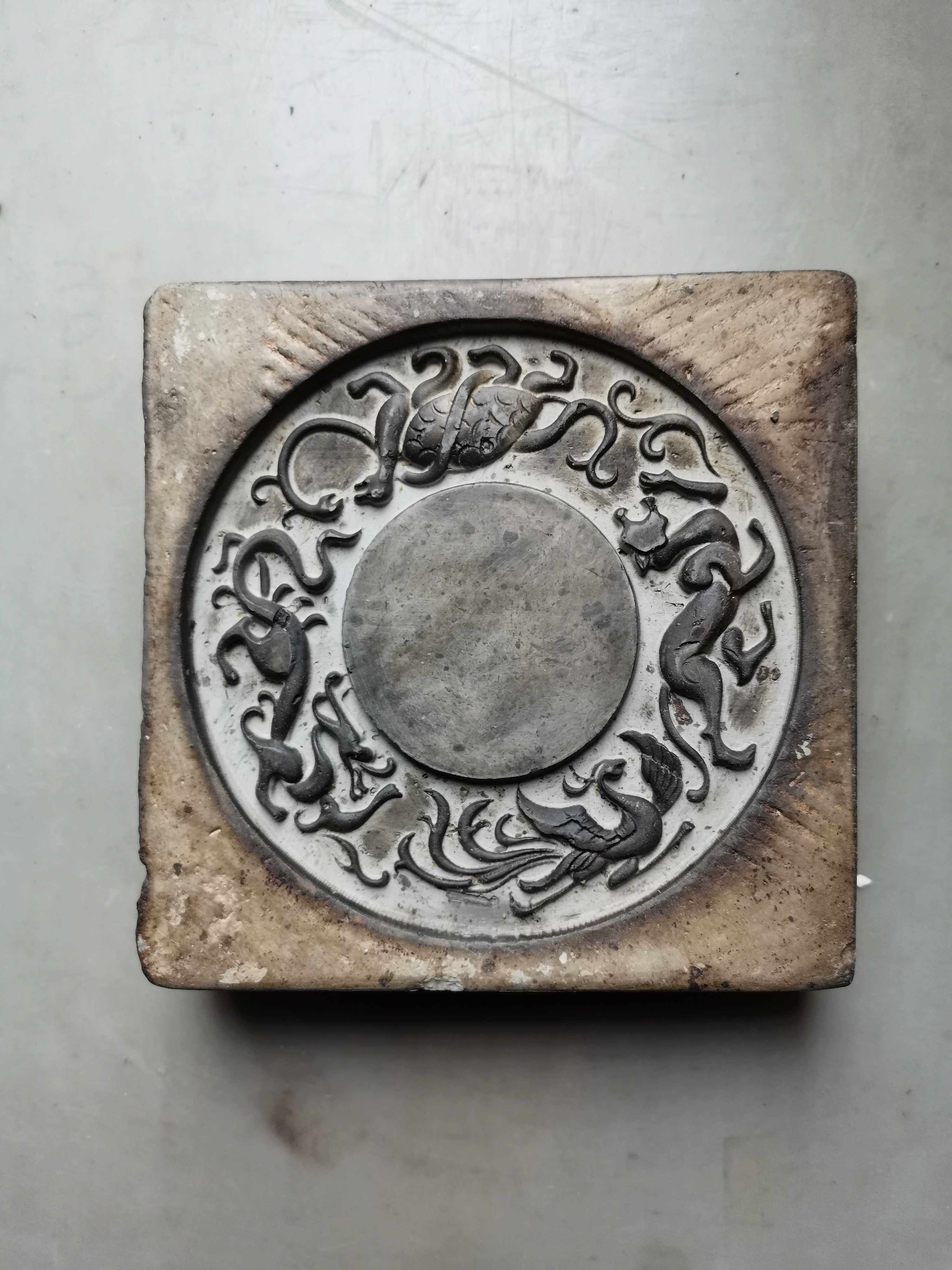 Han brick shop, Han brick tea table, ancient brick, inkstone, pot bearing, dry bubble table, four spirits