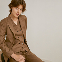 Ozhi country (Z cabinet 5000) British style professional retro brown suit vest three-piece suit suit suit women