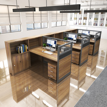 Guangdong Composition Staff Desk Chair Company Office Employee Station Computer With Screen Desk Finance 6 People