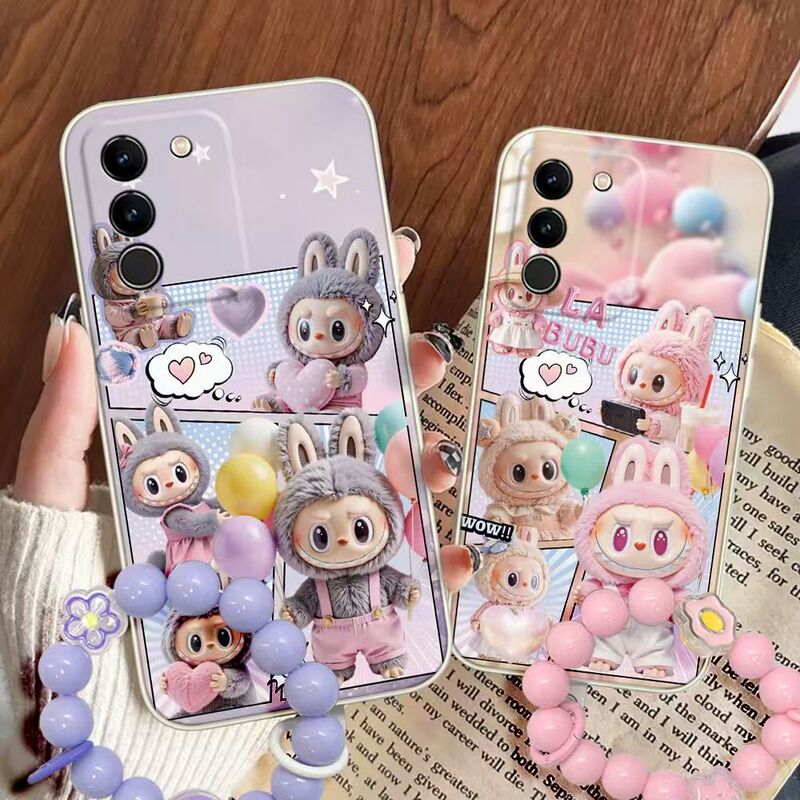 Cartoon Labubu Is Suitable for Samsung Galaxy S25/S23/S21/S20/S22/S24 Phone Cases A71A73 Full Coverage A56A36A81A90 Anti-Drop A55A53A52A54 Soft Silicone Case