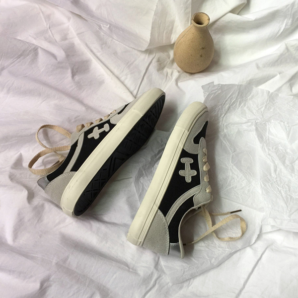 Chuxin chic retro hoang dã hương vị Hồng Kông 2018 Phiên bản Hàn Quốc của giày vải mới phong cách Harajuku xấu xí dễ thương hoang dã giày phẳng giay the thao