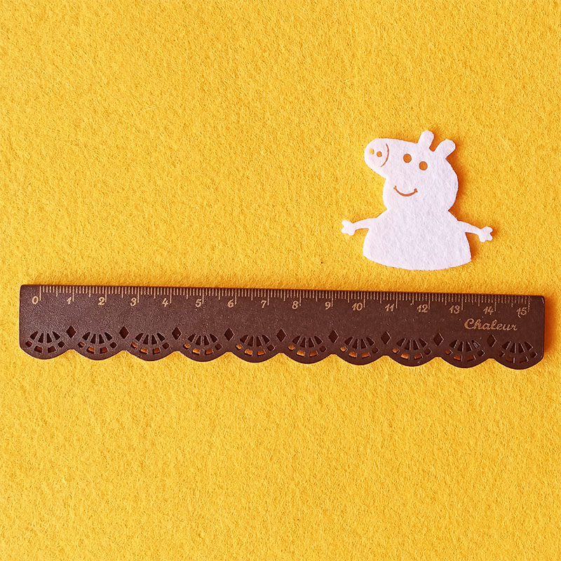 Reger handmade DIY natural wood ruler 15 cm long lace edge wood ruler