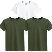 Military Brigade T - shirt 100 % cotton short - sleeved T - shirt men summer Han edition fattening plus large casual half - sleeved mens clothing collar