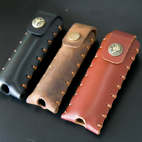 Электронный защитный чехол, зажигалка, сумка-органайзер ручной работы, портативная ретро барсетка, из натуральной кожи, делается под заказ