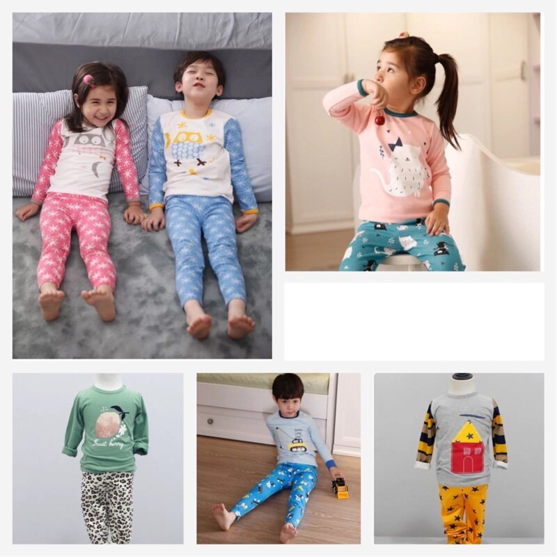 Long leg uncle Han version autumn winter thin cotton Leica Children's home Sleeping Clothing Pure Cotton Men And Women's Underwear Suits