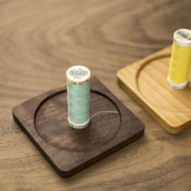 Hutooth workshop method embroidered fabric spool rack brass spool detachable diy handmade black walnut wood solid wood wire frame