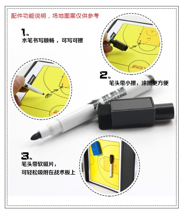 Thiết bị trò chơi bóng rổ xác thực huấn luyện viên đĩa chiến thuật bảng đồ họa bảng cát / bảng chiến thuật bóng rổ Wu Kexing - Bóng rổ trái bóng rổ da	