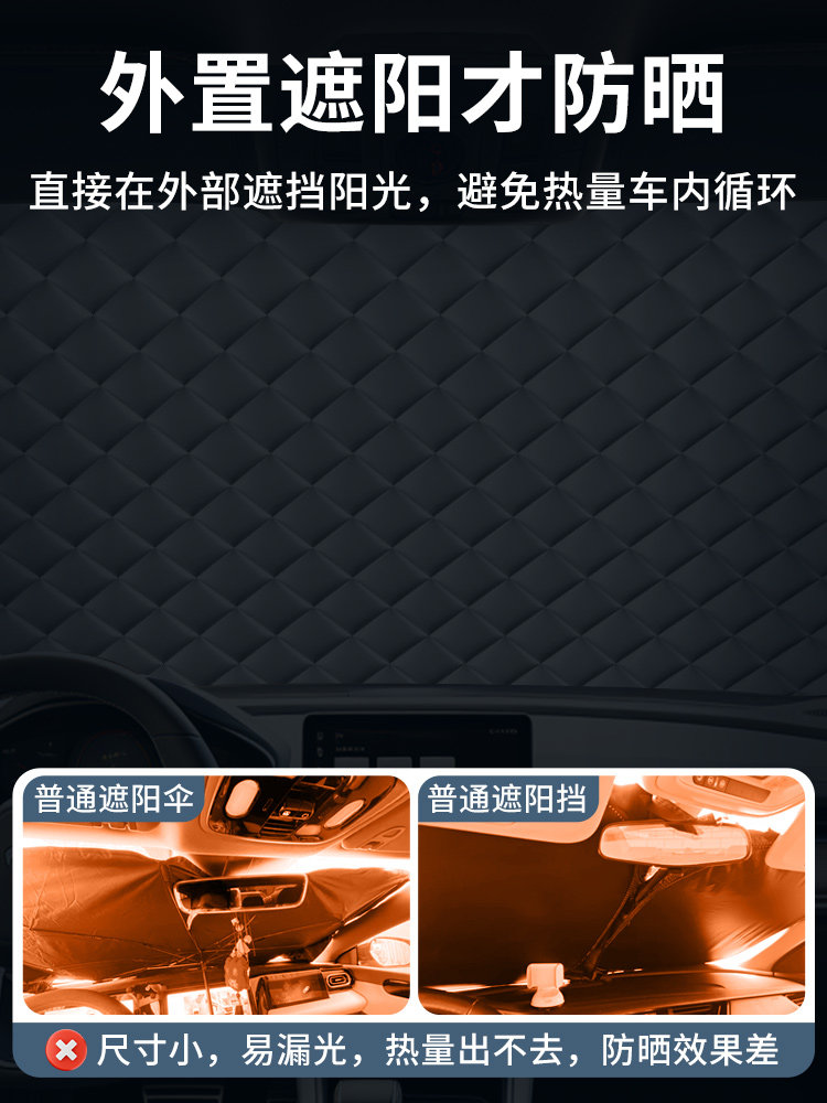 Car Sunshade for Front Windshield, Sun Protection, Heat Insulation, Sunshade Panel, Sunshade Curtain, Car Cover, Car Clothing Cover for Summer