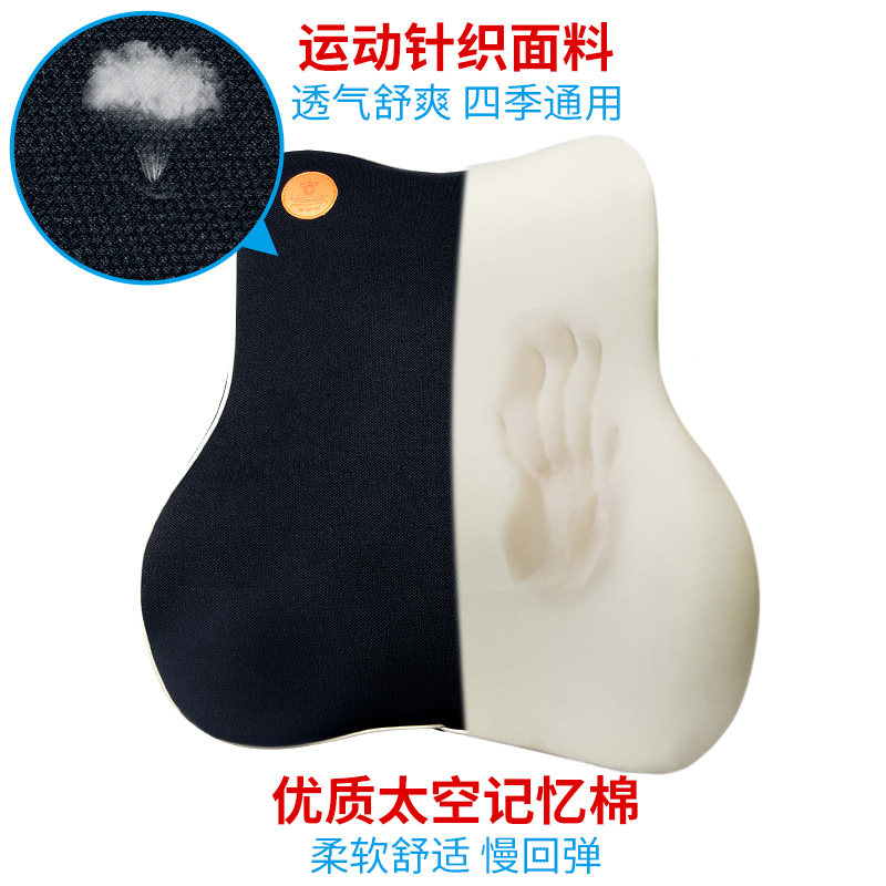 Car Lumbar Support Cushion, Memory Foam Backrest Cushion, Car Seat Headrest and Backrest Set for Driver