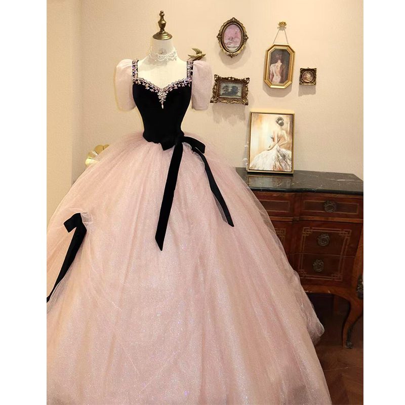 Banquet Evening Dress 2026 New Style High School Student Coming-Of-Age Ceremony Princess Dress Pink Bride Engagement Dress Toast Dress