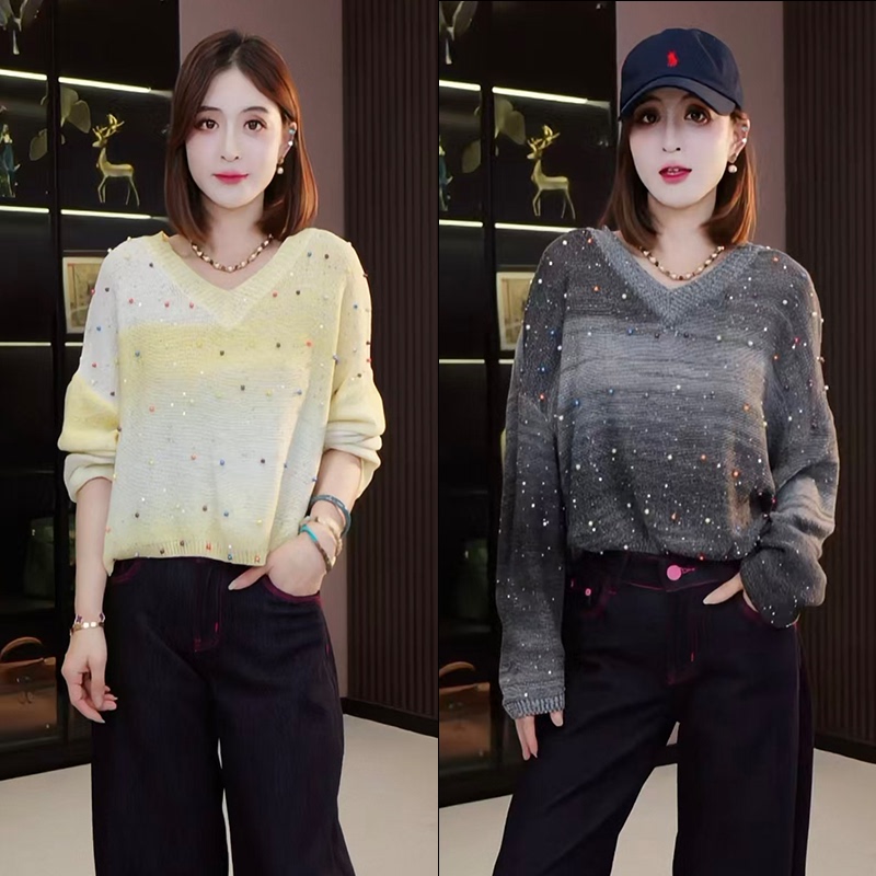 【Chen Da's Recommendation】- "Shattered Galaxy" Colorful Heavy Craft 2026 Chunky Knit Sweater 9256