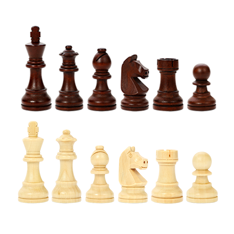 Oversized chess high-grade solid wood wooden folding chess board aggravate the game chess ornaments send checkers