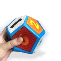 12 5cm color printing solid sponge toy soft twelve-sided dice sieve color model number letter cognition