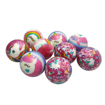 6 3cm solid sponge elastic ball color printing unicorn pattern soft childrens toys hand grip training grip ball