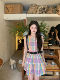 fortyylions forty liions macaron feast plaid cake dress ຫວານ rainbow dress tutu skirt