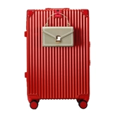 Бордовый универсальный чемодан для невесты