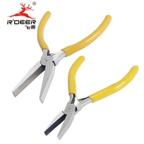 Multifunctional flat mouth toothless pliers holding flat nose flat mouth pliers fishing special hook tying pliers fish hook tying wire pulling pliers