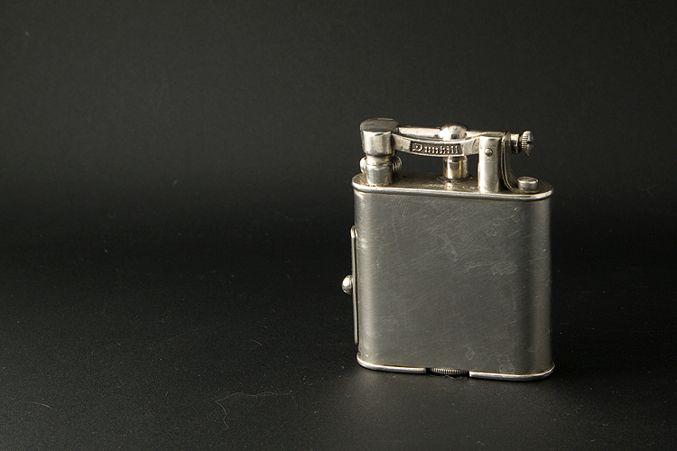 1930s Made in Switzerland Dunhill Festive Road Pure Silver Arm Style Tobacco Scoop Special Antique Kerosene Lighter