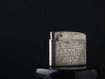 1950s German Good Yunda Rowenta Sterling Silver Handmade Carved Antique Lighter Collection Kerosene Lighter