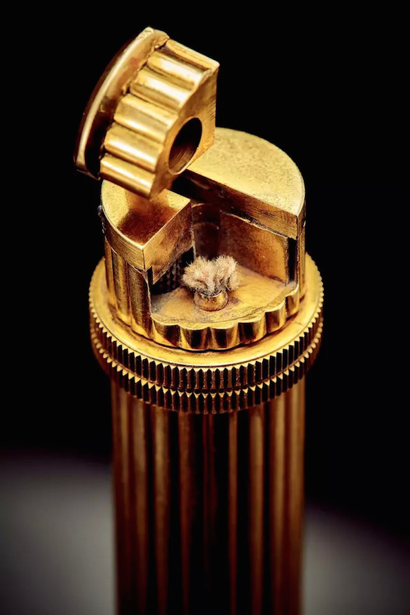 1950s Hermes Hermes gold-plated antique lighter kerosene lighter 