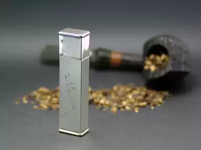 1930s American Dunhill Dunhill Corona Sterling Silver Kerosene Lighter Antique Lighter