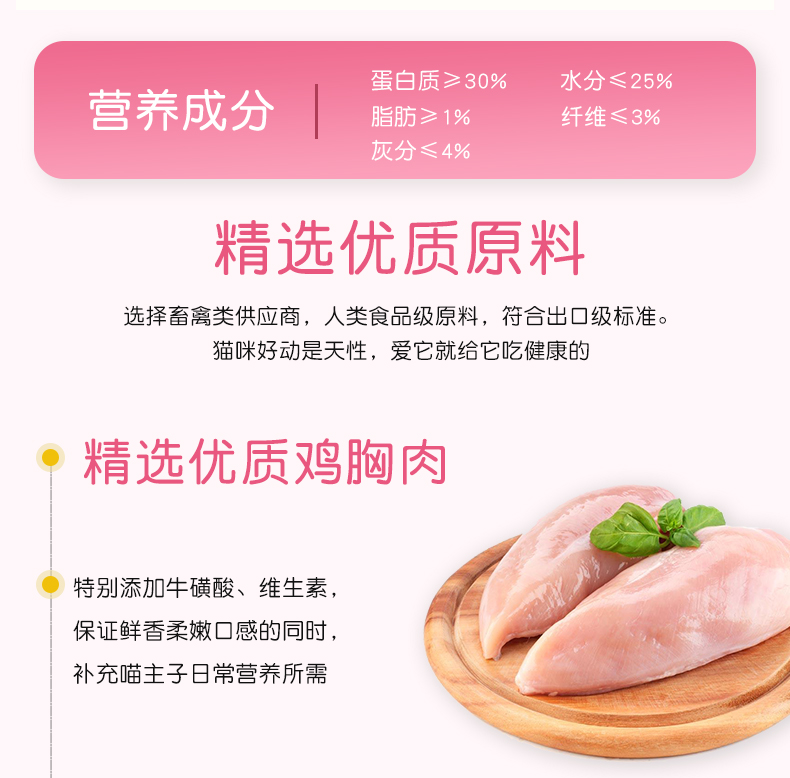 Paddytime thú cưng yêu thích đồ ăn nhẹ mèo gà xé thực phẩm bổ dưỡng canxi bổ sung mèo con vỗ béo kẹp sữa mèo nhỏ thức ăn cho mèo mẹ mới đẻ