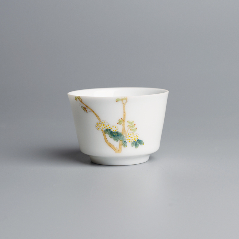 Pastel hand - made master cup of jingdezhen ceramic personal kung fu tea set thin foetus pu - erh tea cups sample tea cup