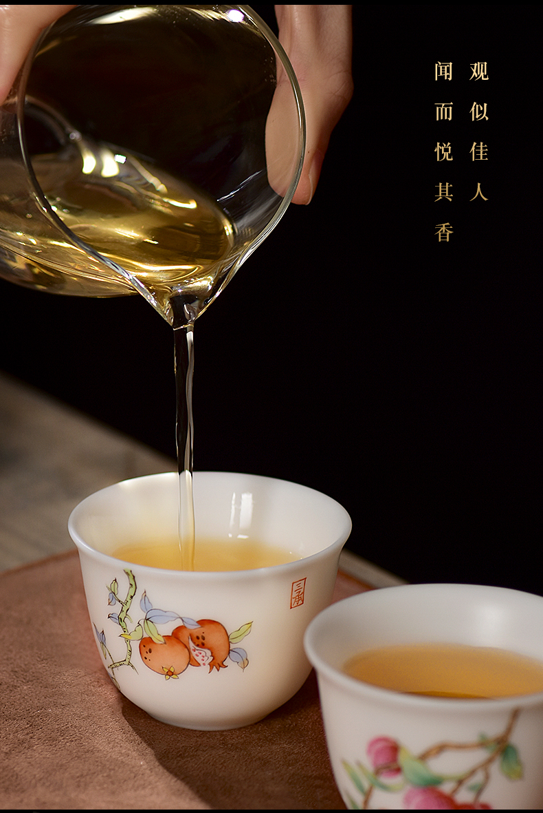 Ms masters cup single cup sample tea cup to fail the high - end manual hand - made ceramic cup jingdezhen gift kung fu tea cups