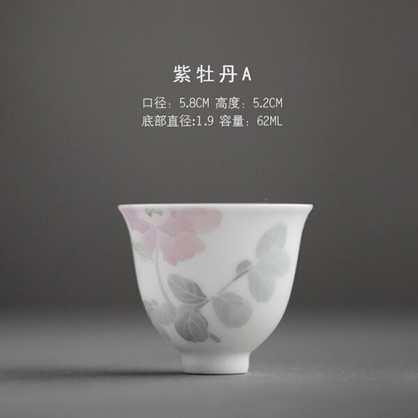 One thousand jingdezhen ceramic cups sample tea cup hand - made peony fire kung fu master cup of tea poly real incense single drum cup