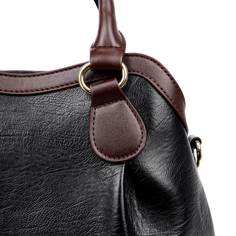 Capacious one-shoulder bag, high-end, genuine leather