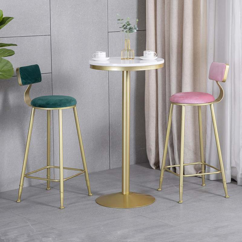 Nordic backbar table Modern simple bar bench high chair high chair household casual dining chair