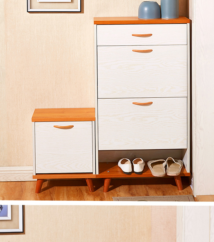 Nordic mỏng bãi giày giày giá đỡ đơn giản màu trắng hiện đại nhỏ gọn nhà đa chức năng lắp ráp thành chiếc giày cửa - Buồng tủ nhựa 5 ngăn
