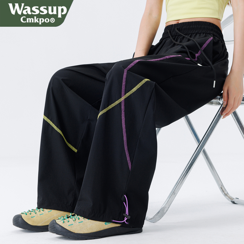 Wassup Cmkpo Outdoor Design Hasselblad-Style Cargo Pants for Women, Summer Loose Hiking Pants, Casual Sports Pants