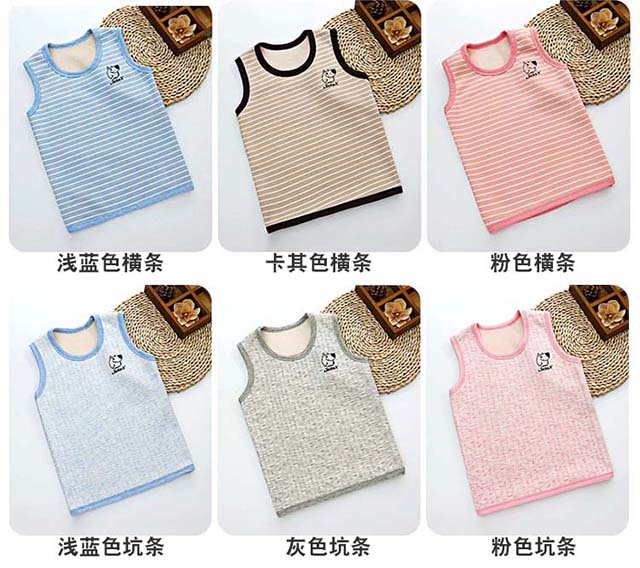 Áo vest trẻ em ấm áp cộng với nhung dày bé trai và bé gái mùa thu và mùa đông Áo vest trẻ em không tay áo gile cho bé trai sơ sinh
