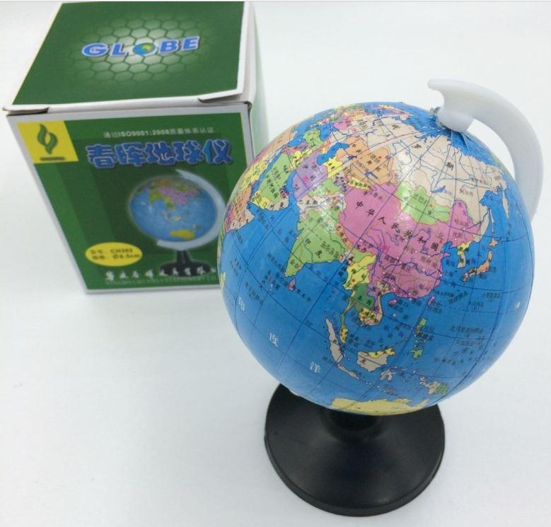 10 6 Small mid-size teaching globe in English and Chinese combined with earth teaching office home globe