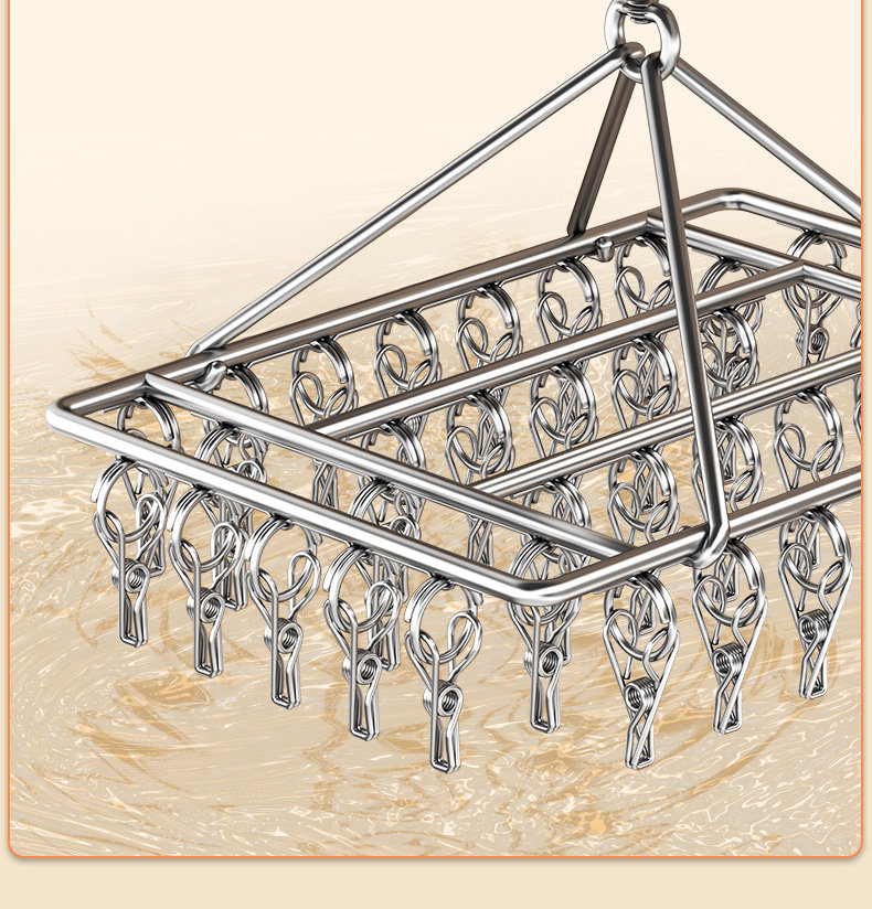 Клипса стойки 袜子晾晒架家用不锈钢多夹子晾衣架阳台防风晾内衣内裤晒袜子神器