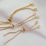 Коробка, браслет, аксессуары, цирконий, 14 карат, золотой цвет, 18 карат