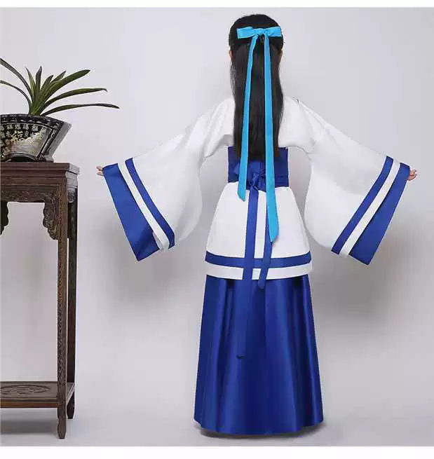 Trang phục trẻ em, Hanfu, thêu, Quyuan, bé trai và bé gái, guzheng, Han và Tang trang phục biểu diễn, trang phục chụp ảnh nhiếp ảnh - Trang phục