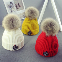 Baby hat Autumn and winter mens and womens childrens woolen hat Korean version of the tide childrens knitted hat to keep warm newborn baby hat winter