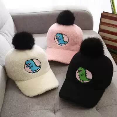 2019 autumn girls hat fashion Children's tide hat boys baseball cap autumn and winter thick lamb cashmere baby hat