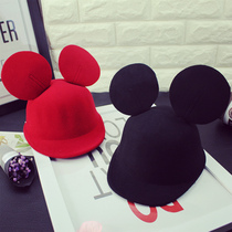 Autumn and winter baby hat Parent-child children Mickey big ears woolen cap Children boys baseball cap top hat trend