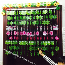 PVC cartoon plastic curtain cute decoration hanging curtain bedroom bathroom partition curtain porch living room without Winding
