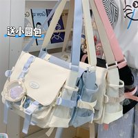 Large-capacity college style crossbody bag Japanese two-dimensional girl pain bag casual and versatile student shoulder bag for women