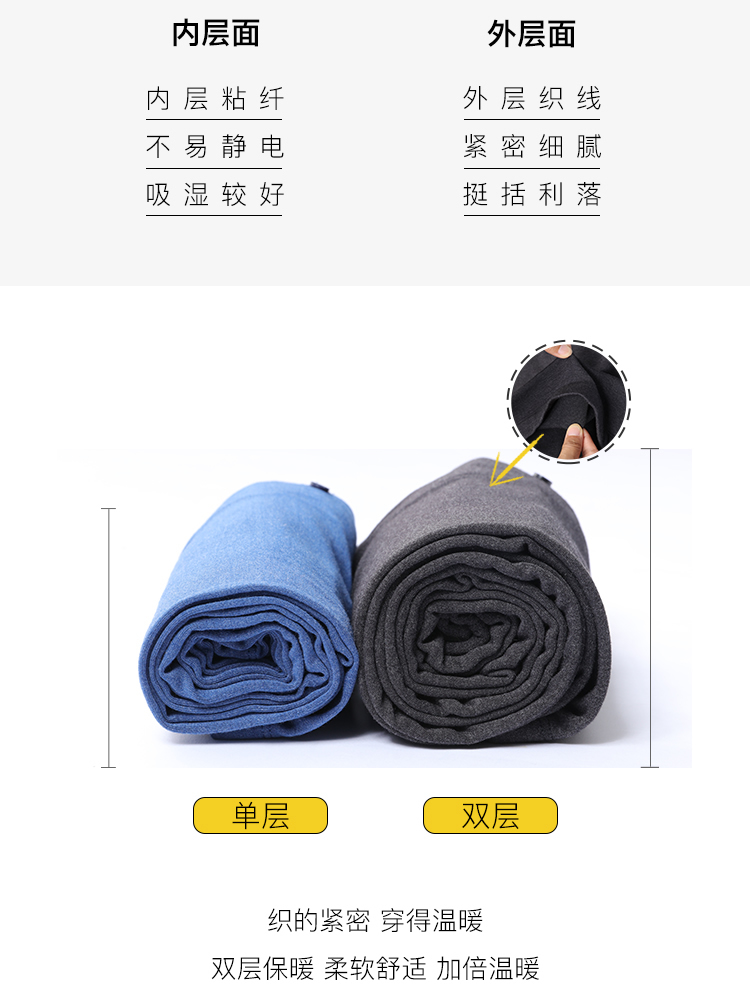 高端内衣品牌 爱慕先生 德绒自发热 男双层厚保暖套装 图4