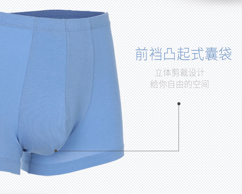 高端内衣品牌 爱慕先生 男莫代尔混纺透气内裤 2条装 图10