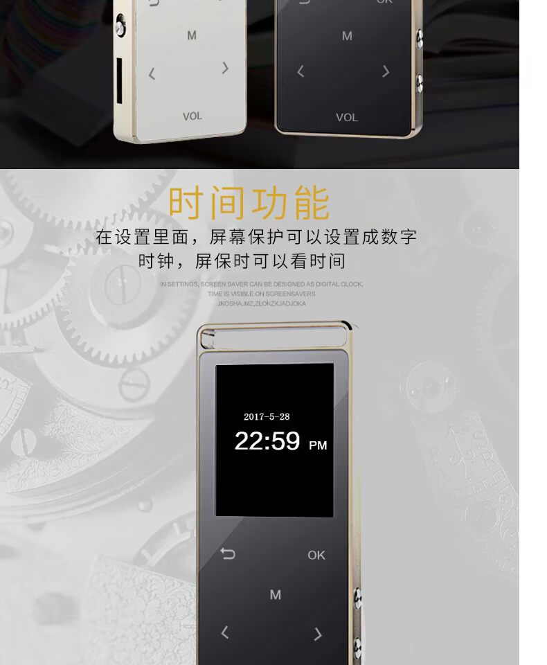 Uniscom Music lossless Bluetooth mp3mp4 Trình phát có thẻ màn hình Sinh viên Mini Walkman Recorder - Máy nghe nhạc mp3 	máy nghe nhạc fiio m3k	