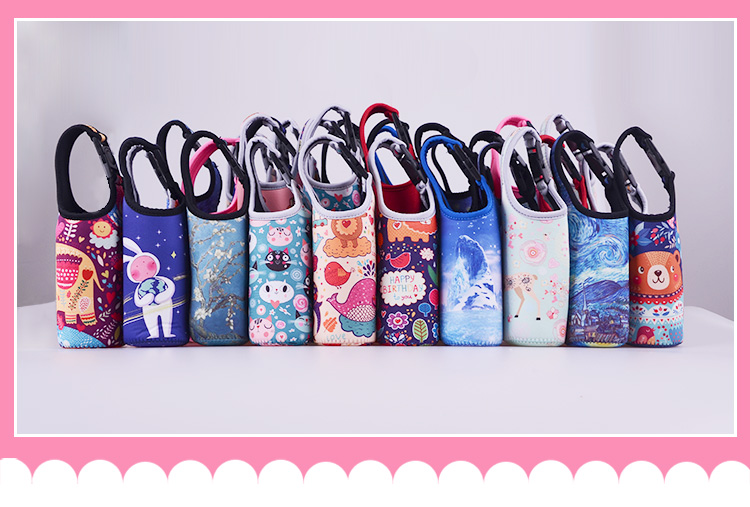 Cup set phổ cách điện glass cup bag bảo vệ bìa xách tay mug chống rơi cup set 350 480 500 ml