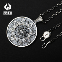  Lingzuo original new lost sterling silver pendant ultra-high precision pendant mens personality business gift cast silver jewelry