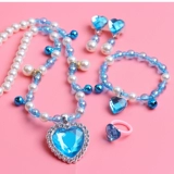 Наряд маленькой принцессы, ожерелье, детский аксессуар, мультяшный браслет, цепочка, кольцо, подарок на день рождения