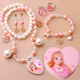 Детское ожерелье, аксессуар для волос, детская мультяшная коробка для хранения, коробка для косметики для принцессы, коробочка для хранения, подарочная коробка